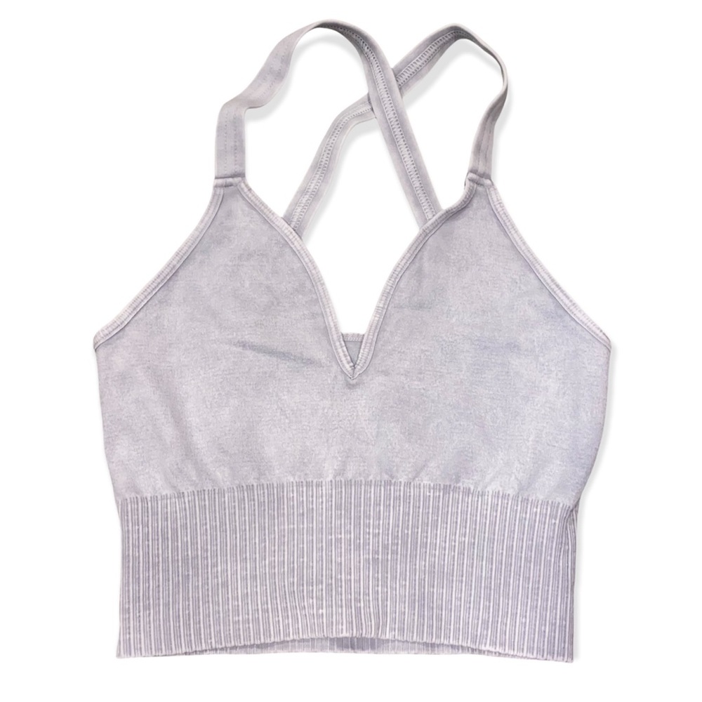 Free People Good Karma Crop Top - Iced Grey - XS/S - NEW - Picture 3 of 6